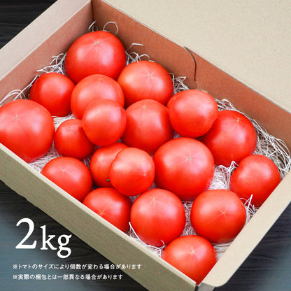 無農薬・有機肥料栽培｜プレミアムトマト（ふぞろい）2kg｜送料込・産地直送